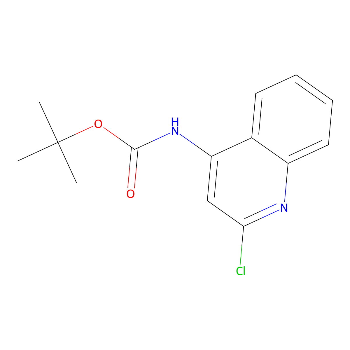 tert-Butyl (2-chloroquinolin-4-yl)carbamate molecular structure, CAS 1823510-39-9