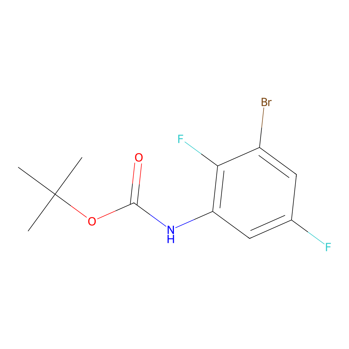 tert-Butyl (3-bromo-2,5-difluorophenyl)carbamate molecular structure, CAS 1823510-92-4