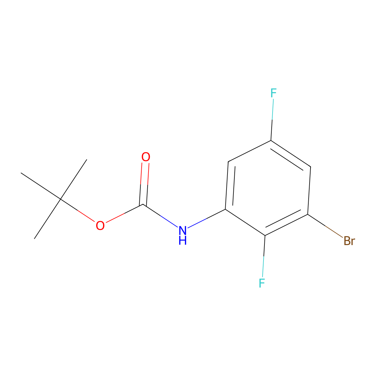 tert-Butyl (3-bromo-2,5-difluorophenyl)carbamate molecular structure, CAS 1823510-92-4