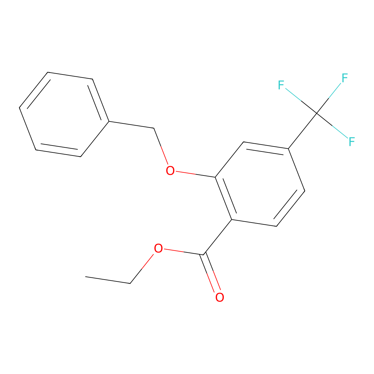 Ethyl 2-(benzyloxy)-4-(trifluoromethyl)benzoate molecular structure, CAS 1823511-40-5