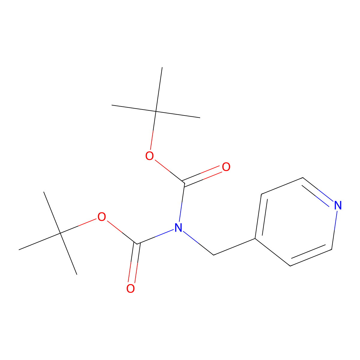 4-(Bis-Boc-aminomethyl)pyridine molecular structure, CAS 1823515-00-9