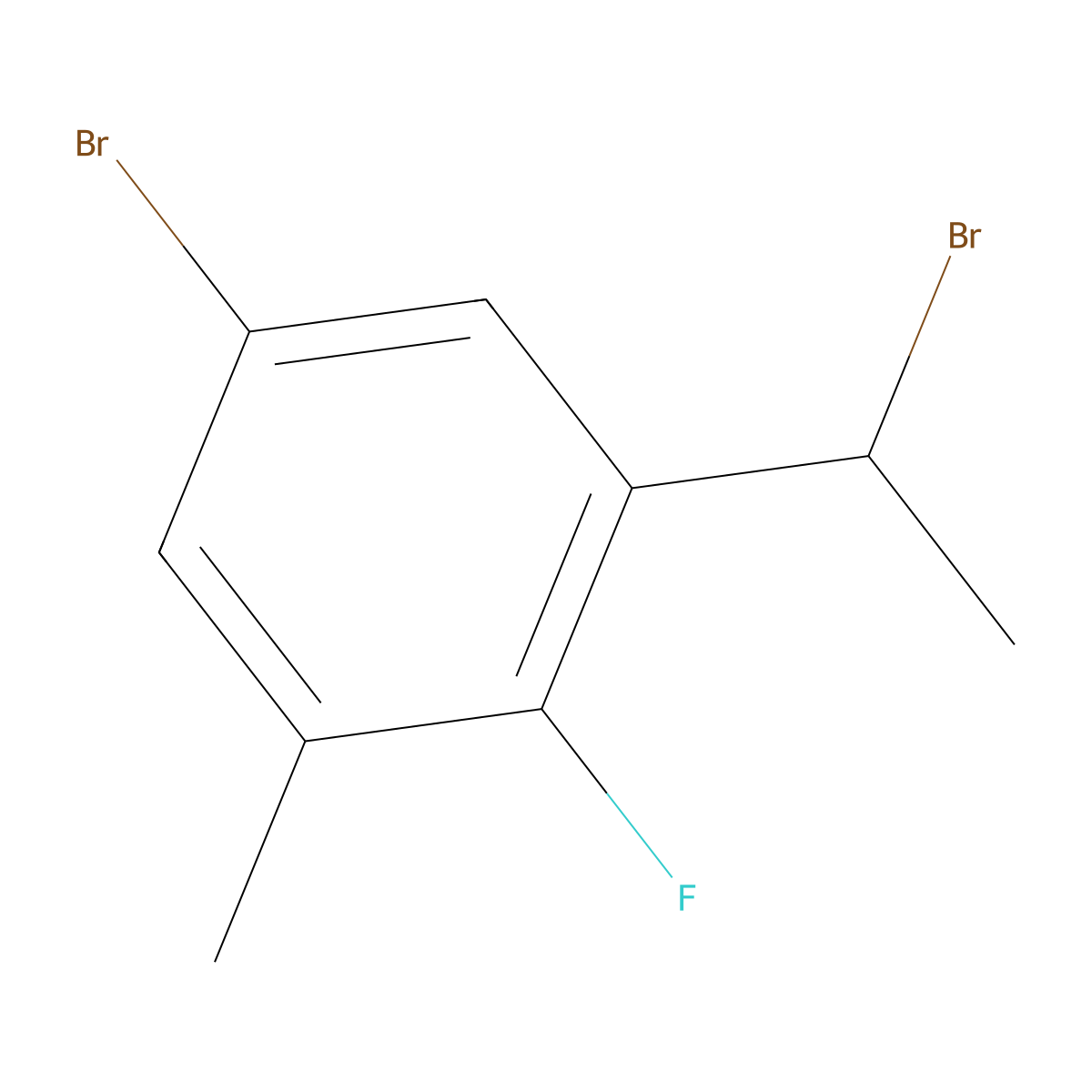 5-Bromo-1-(1-bromoethyl)-2-fluoro-3-methylbenzene molecular structure, CAS 1823515-45-2