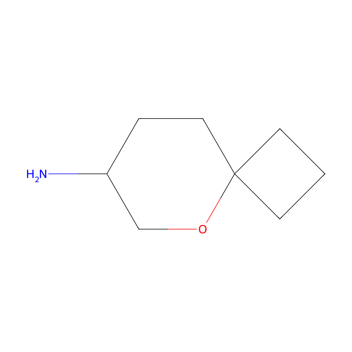 5-Oxaspiro[3.5]nonan-7-amine molecular structure, CAS 1823516-17-1