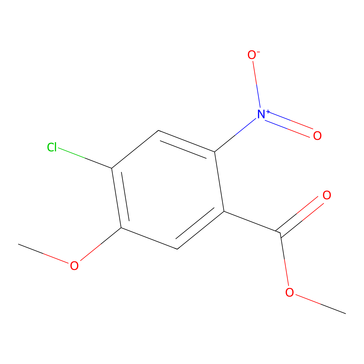 Methyl 4-chloro-5-methoxy-2-nitrobenzoate molecular structure, CAS 1823517-66-3