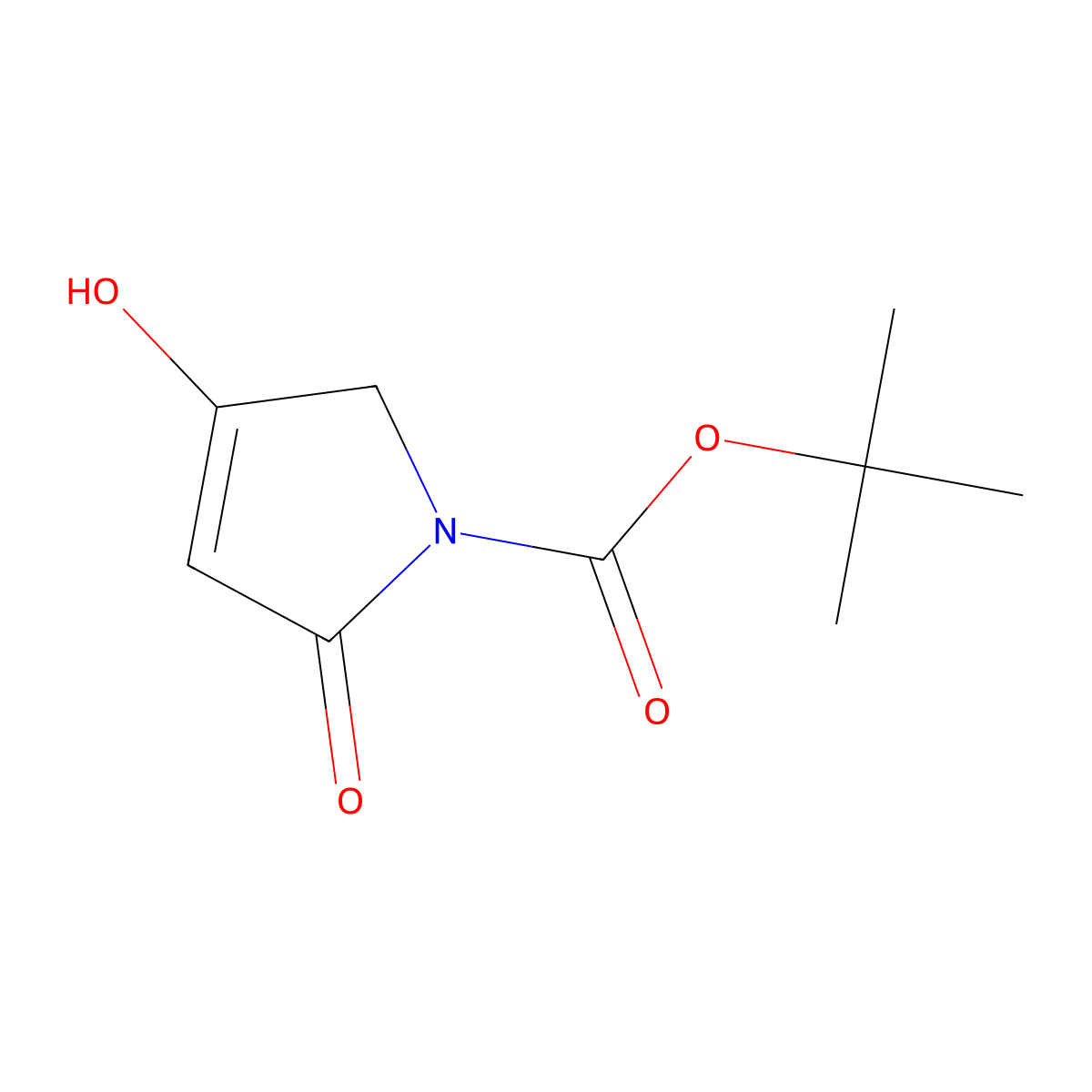 tert-Butyl 4-hydroxy-2-oxo-2,5-dihydro-1H-pyrrole-1-carboxylate molecular structure, CAS 182352-48-3