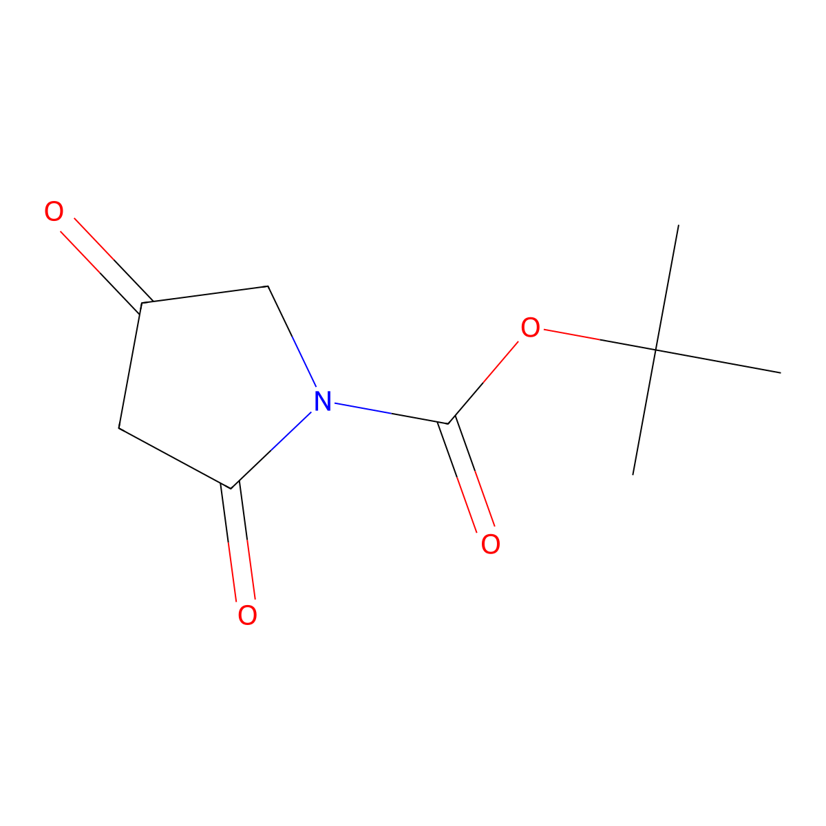 1-Boc-pyrrolidine-2,4-dione molecular structure, CAS 182352-59-6