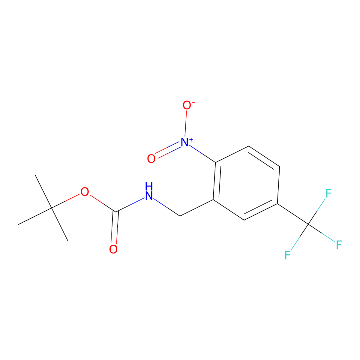 tert-Butyl 2-nitro-5-(trifluoromethyl)benzylcarbamate molecular structure, CAS 1823520-26-8