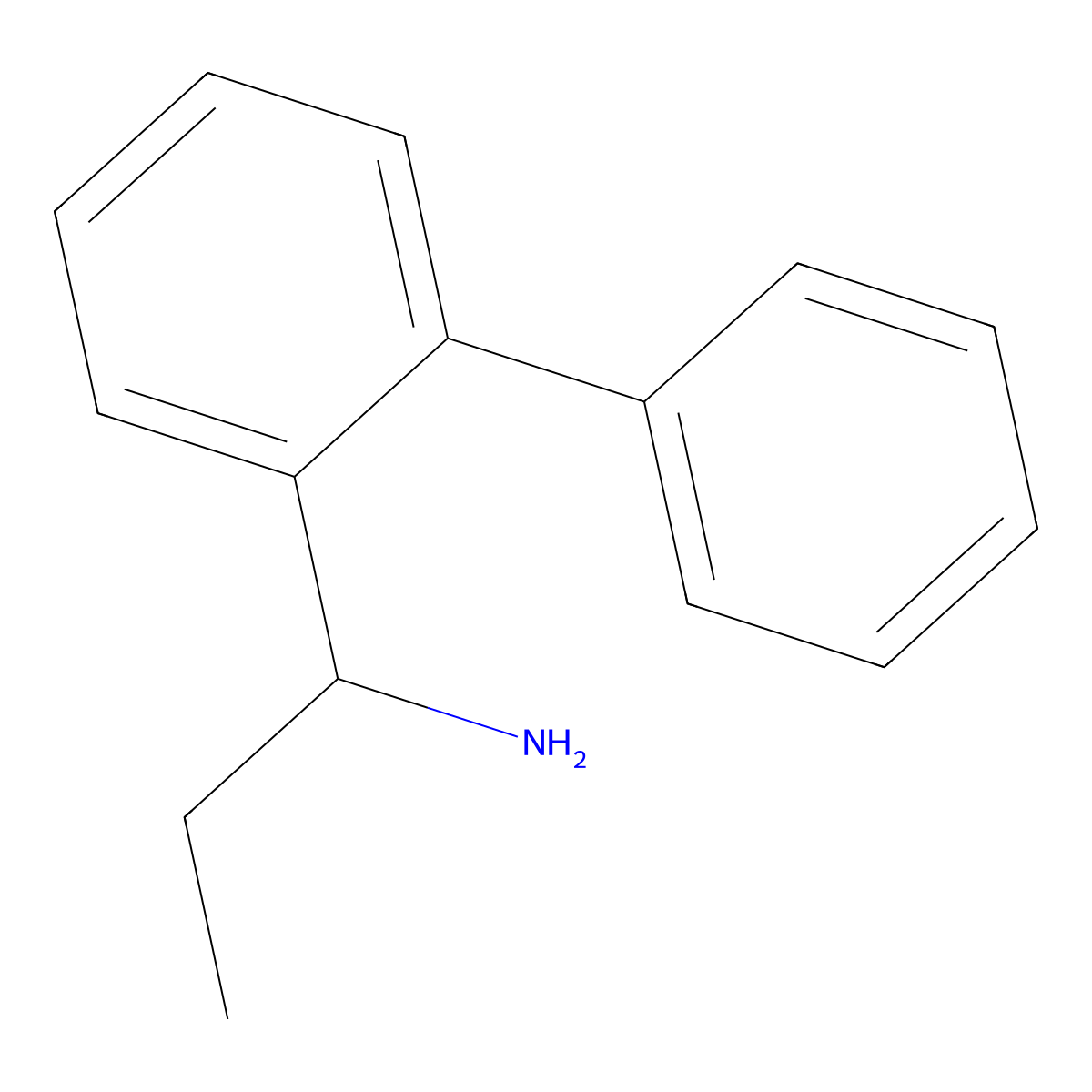 1-(2-Phenylphenyl)propan-1-amine molecular structure, CAS 1823522-33-3