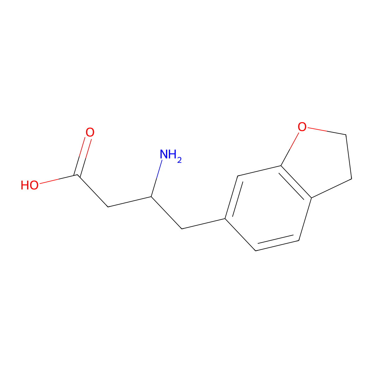 3-Amino-4-(2,3-dihydro-6-benzofuranyl)butyric Acid molecular structure, CAS 1823525-19-4