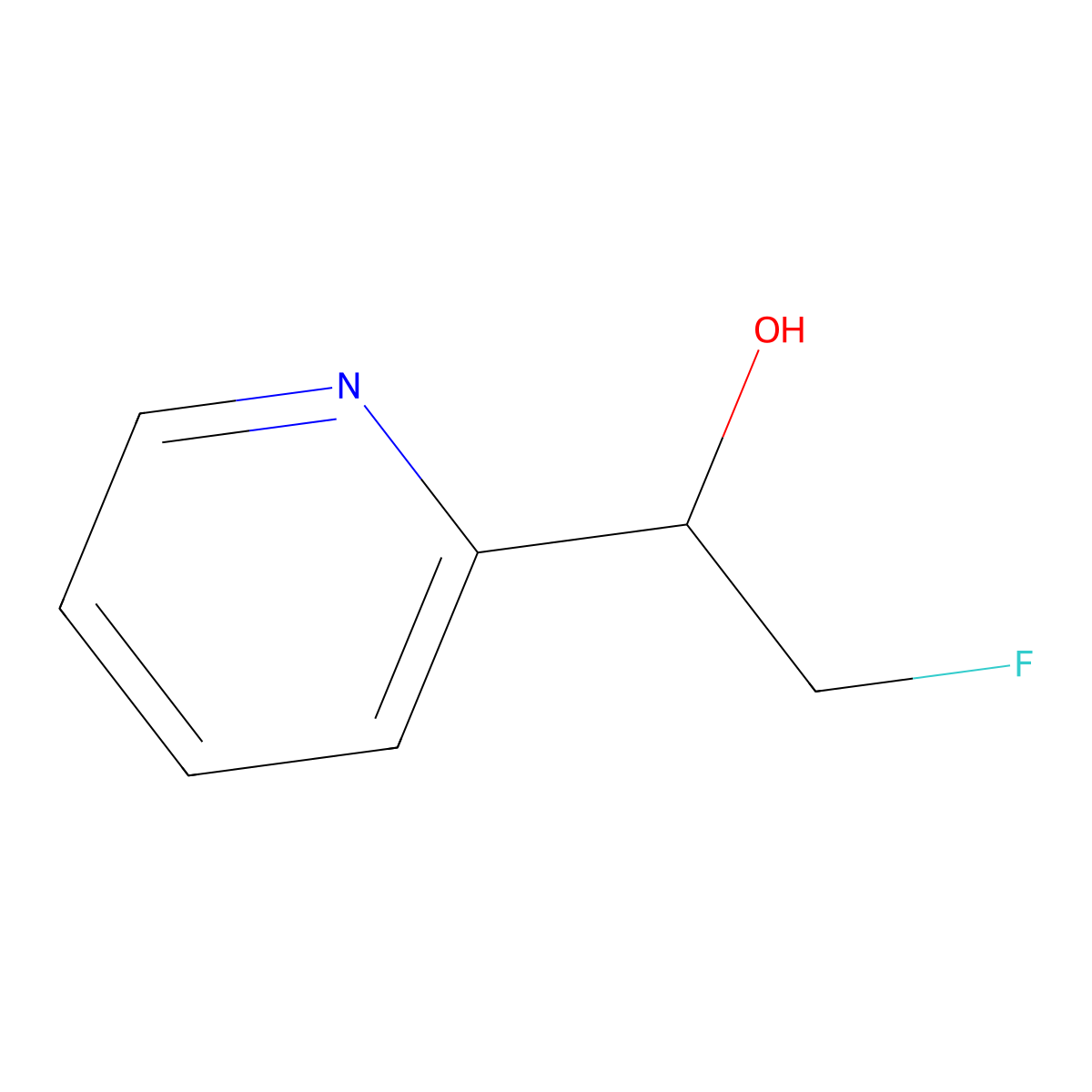 2-Fluoro-1-(pyridin-2-yl)ethan-1-ol molecular structure, CAS 1823527-25-8