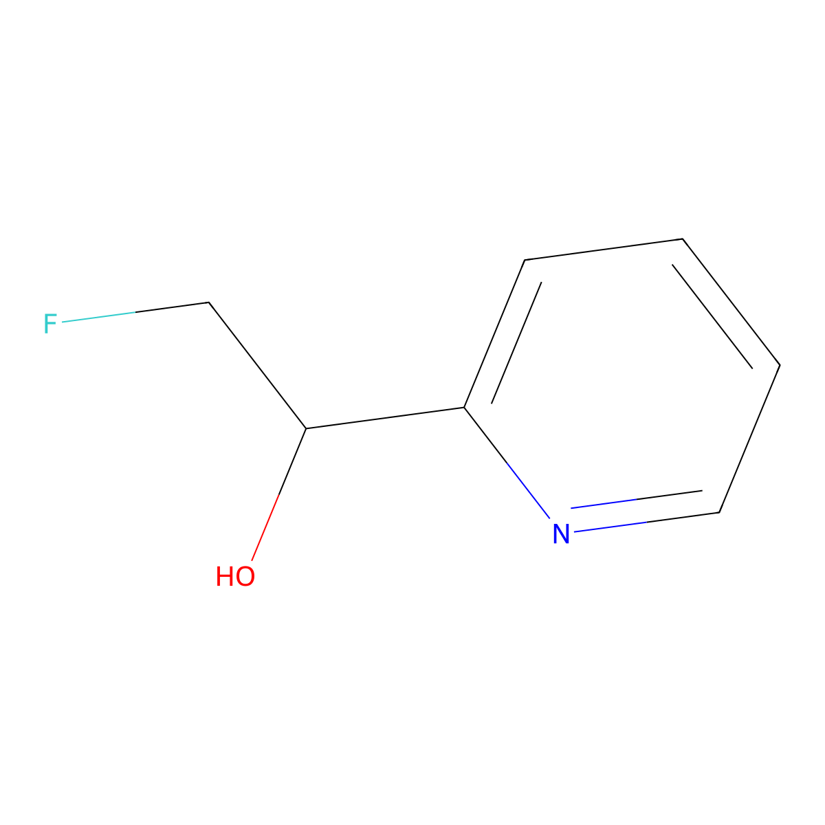 2-Fluoro-1-(pyridin-2-yl)ethan-1-ol molecular structure, CAS 1823527-25-8