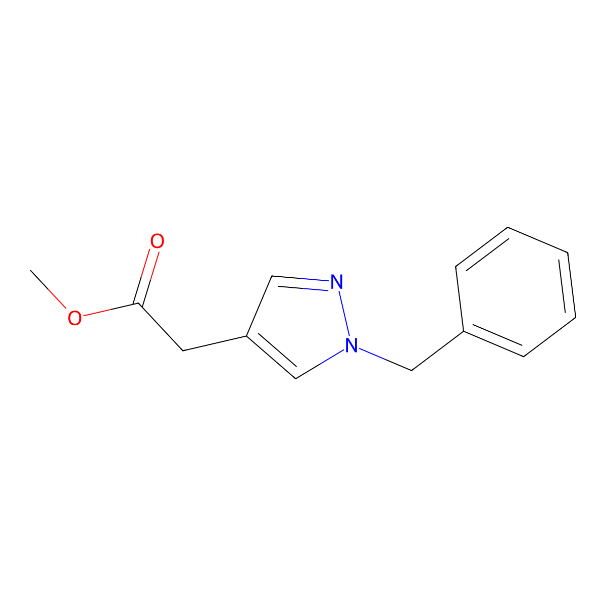 Methyl 2-(1-benzyl-1h-pyrazol-4-yl)acetate molecular structure, CAS 1823527-33-8