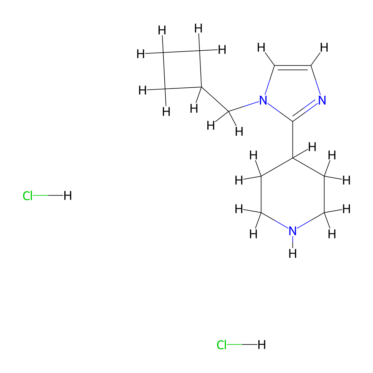 4-[1-(cyclobutylmethyl)-1H-imidazol-2-yl]piperidine dihydrochloride molecular structure, CAS 1823529-48-1