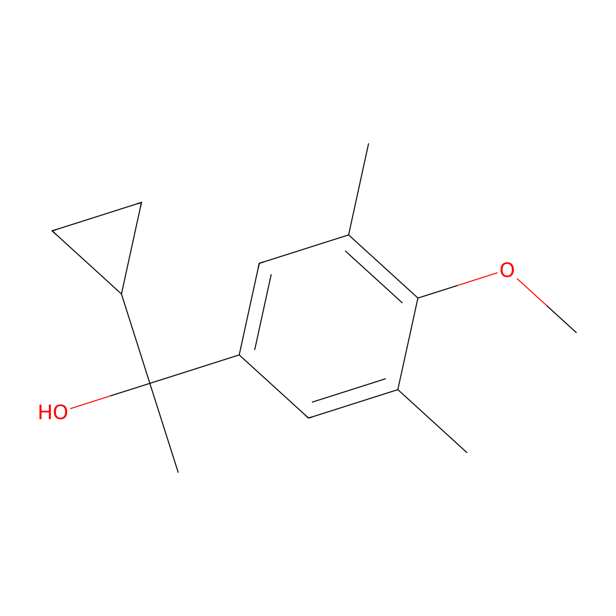 1-(3,5-Dimethyl-4-methoxyphenyl)-1-cyclopropyl ethanol molecular structure, CAS 1823531-54-9