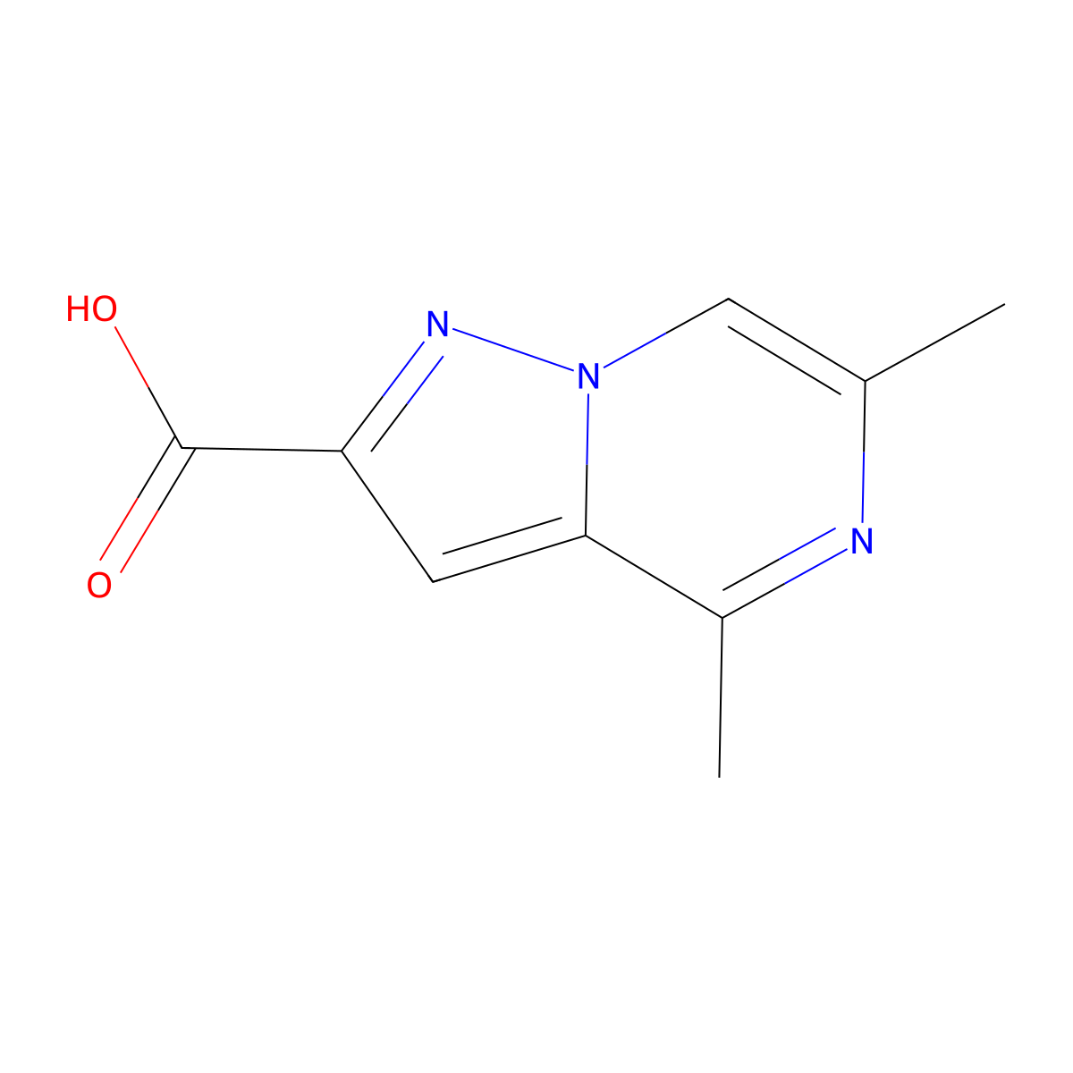 4,6-Dimethylpyrazolo[1,5-a]pyrazine-2-carboxylic acid molecular structure, CAS 1823537-77-4