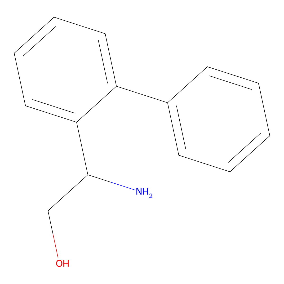 2-Amino-2-(2-phenylphenyl)ethan-1-ol molecular structure, CAS 1823539-99-6