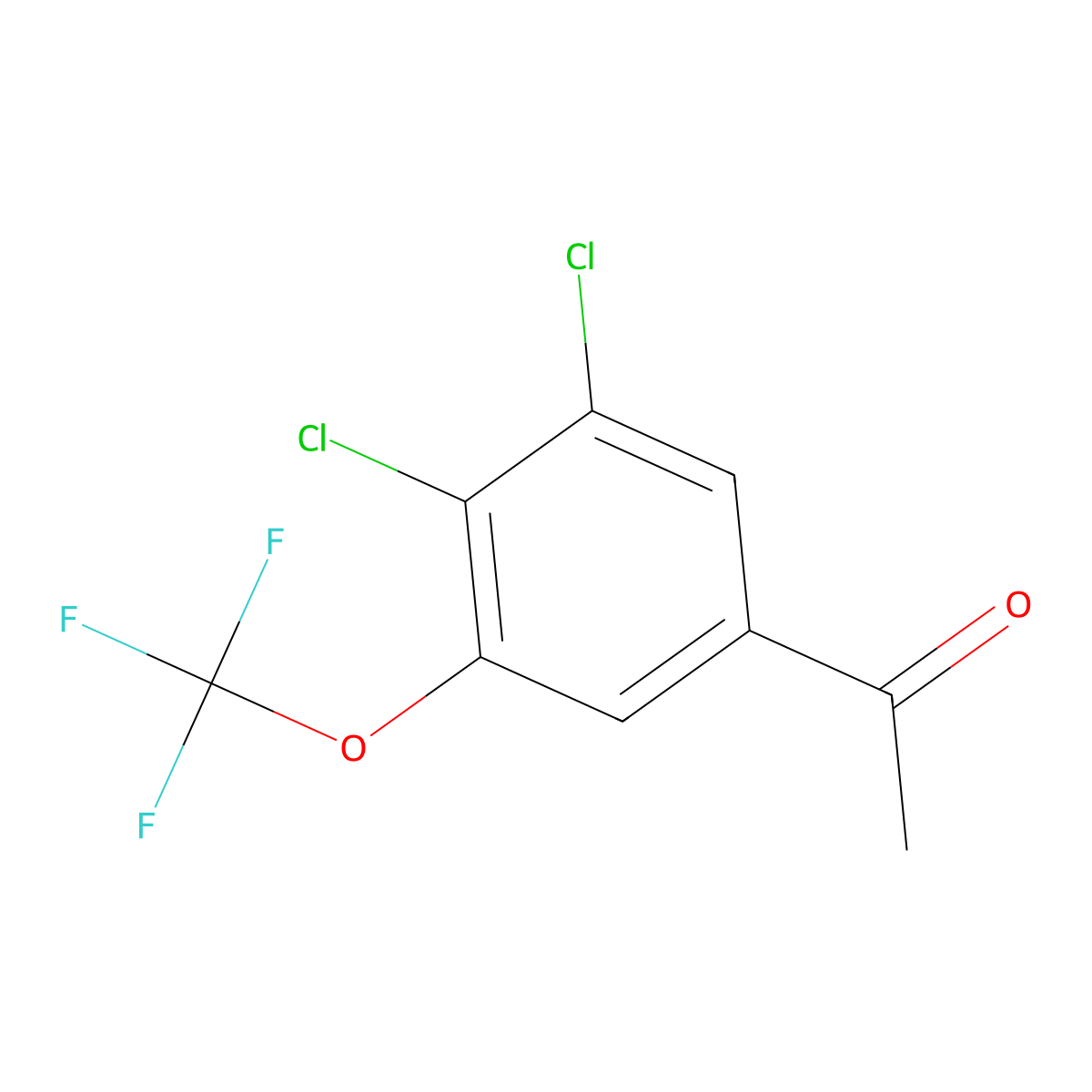 3,4-Dichloro-5-(trifluoromethoxy)acetophenone molecular structure, CAS 1823541-26-9