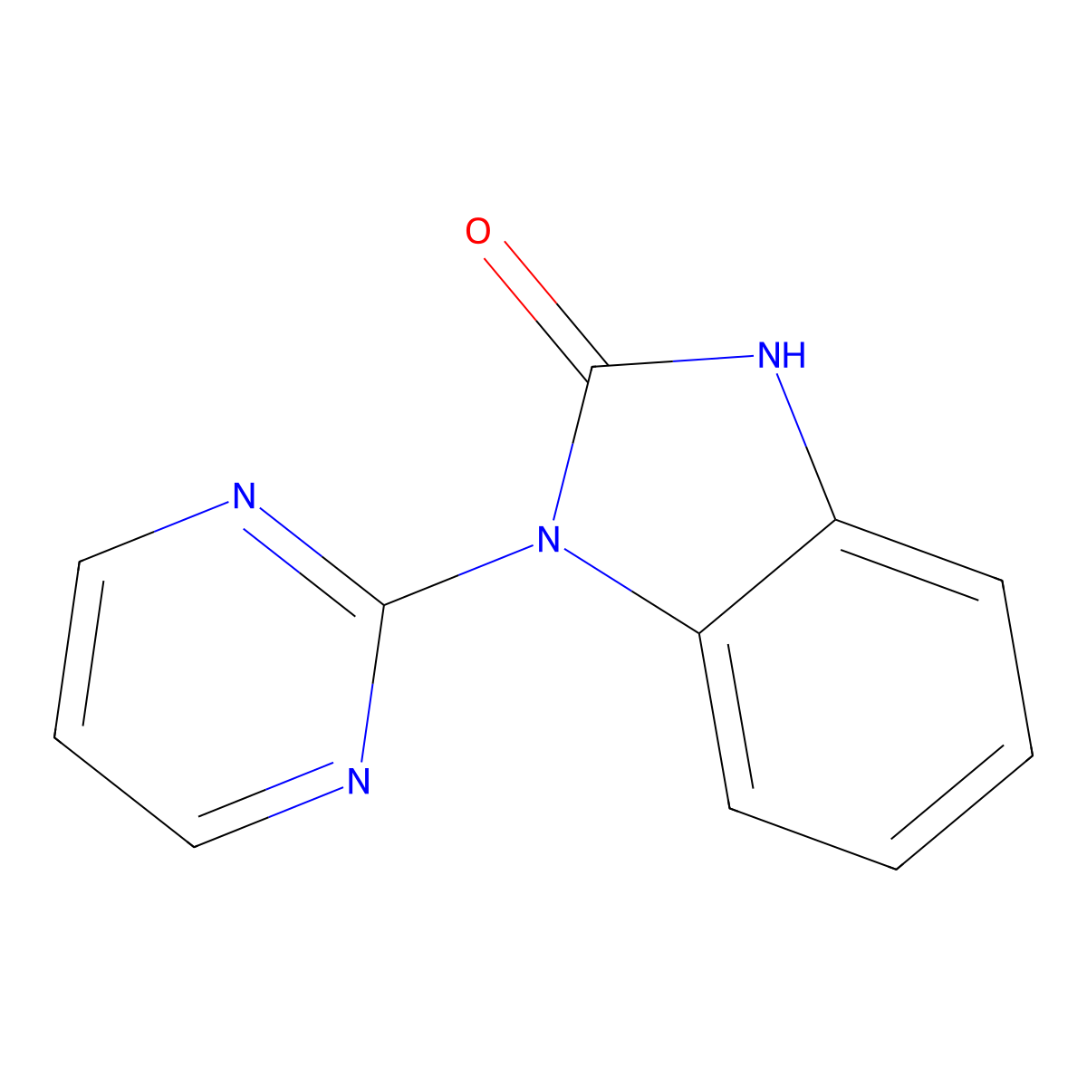 1-(pyrimidin-2-yl)-2,3-dihydro-1H-1,3-benzodiazol-2-one molecular structure, CAS 1823542-31-9