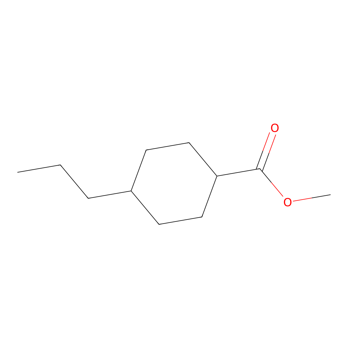 Methyl 4-propylcyclohexane-1-carboxylate molecular structure, CAS 1823546-39-9