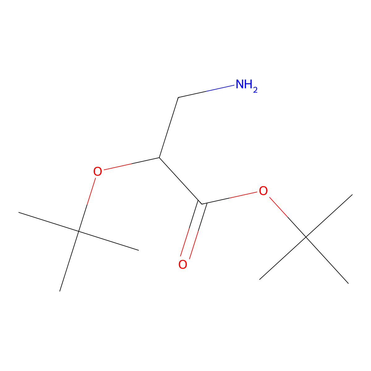 Tert-butyl 3-amino-2-(tert-butoxy)propanoate molecular structure, CAS 1823546-90-2