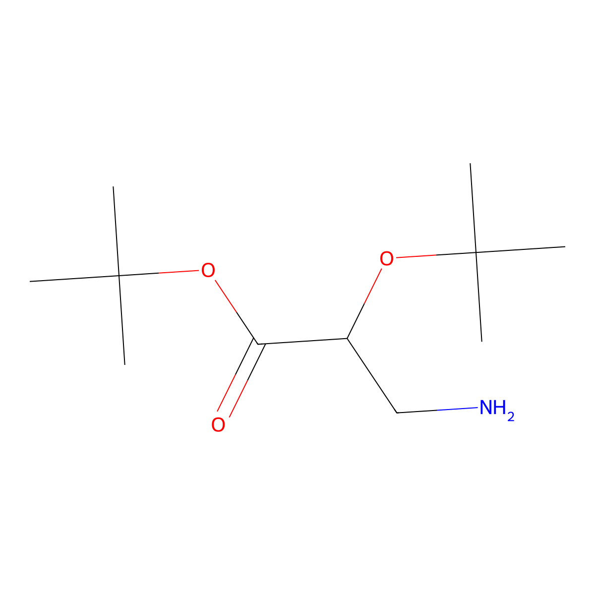 Tert-butyl 3-amino-2-(tert-butoxy)propanoate molecular structure, CAS 1823546-90-2