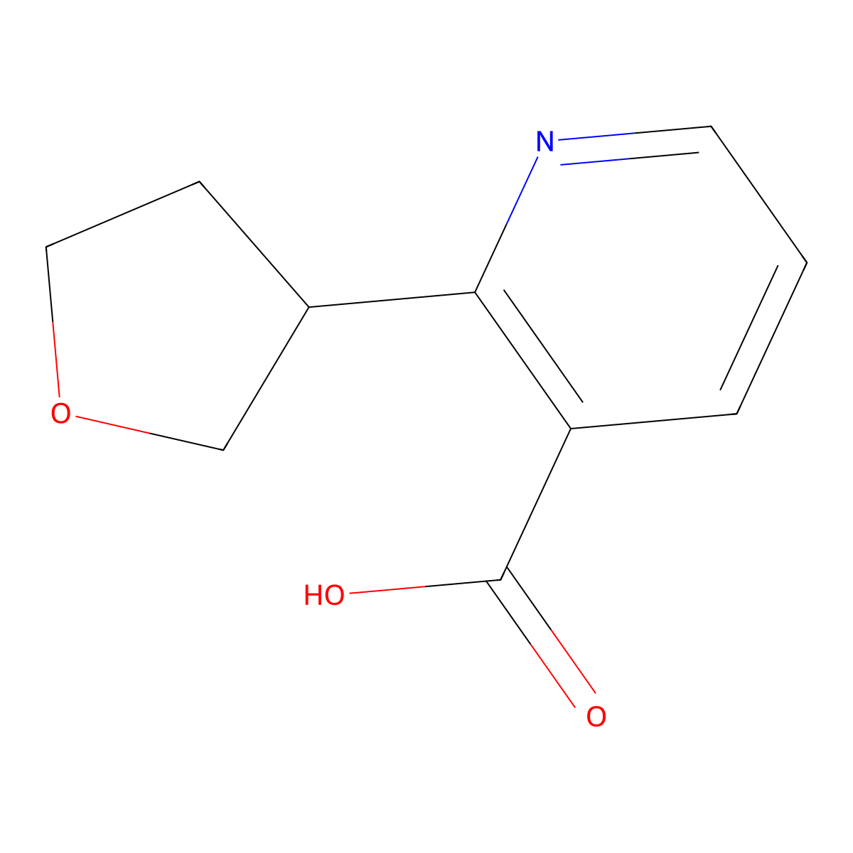 2-(Tetrahydrofuran-3-yl)nicotinic acid molecular structure, CAS 1823548-22-6