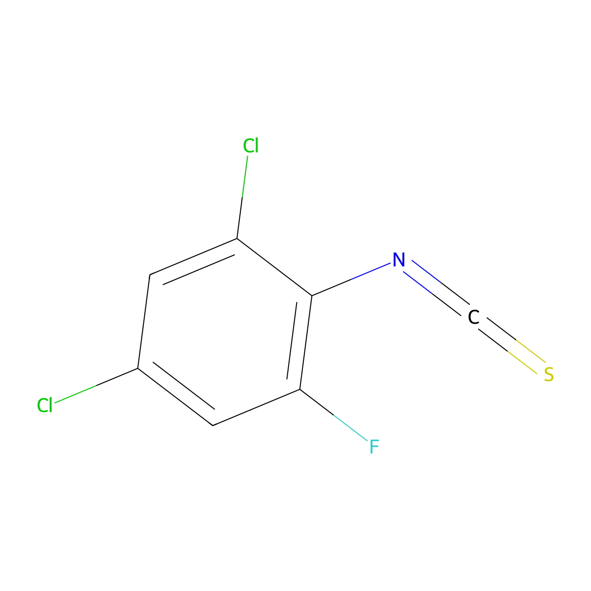 1,5-Dichloro-3-fluoro-2-isothiocyanatobenzene molecular structure, CAS 1823548-33-9