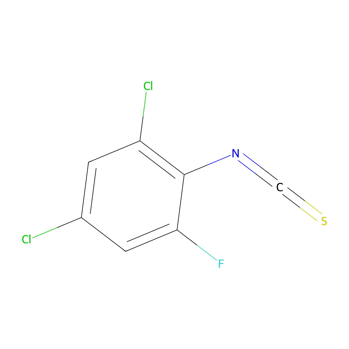 1,5-Dichloro-3-fluoro-2-isothiocyanatobenzene molecular structure, CAS 1823548-33-9