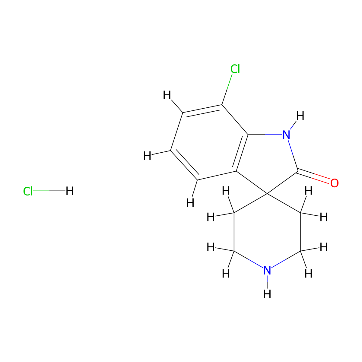 7-Chloro-1H-spiro[indole-3,4'-piperidine]-2-one hydrochloride molecular structure, CAS 1823549-10-5