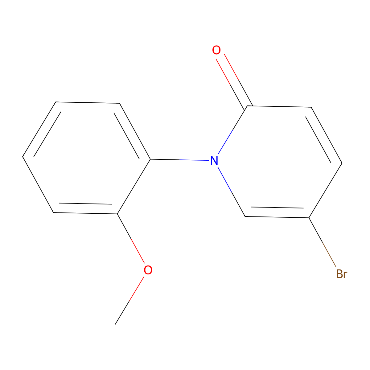 5-Bromo-1-(2-methoxyphenyl)pyridin-2(1H)-one molecular structure, CAS 1823549-22-9