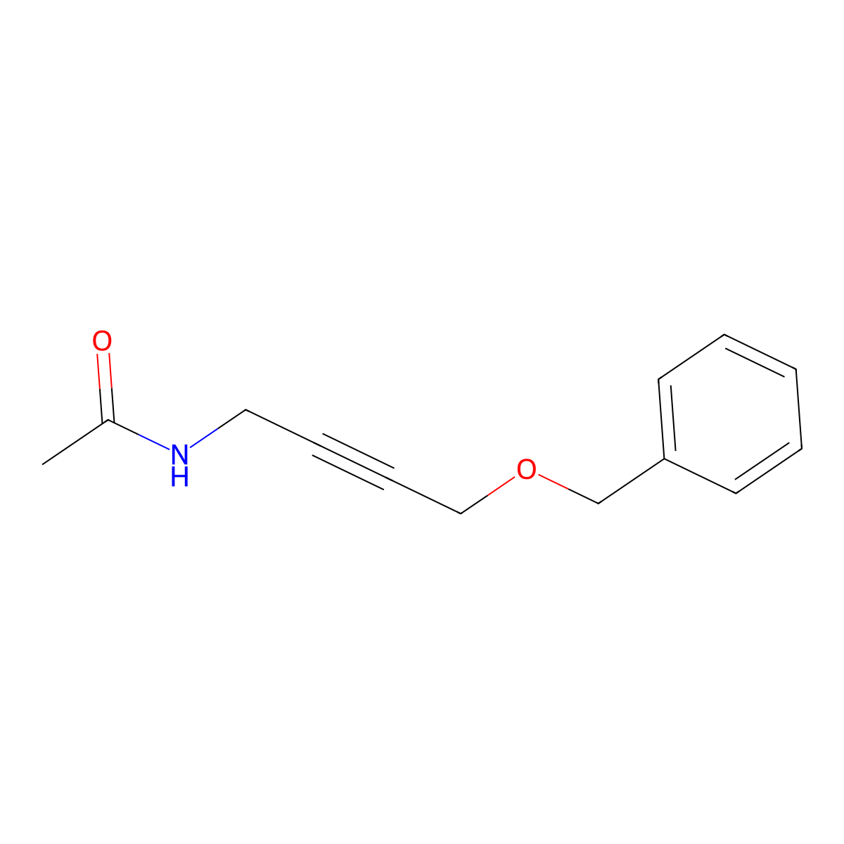 N-(4-(Benzyloxy)but-2-yn-1-yl)acetamide molecular structure, CAS 1823549-28-5