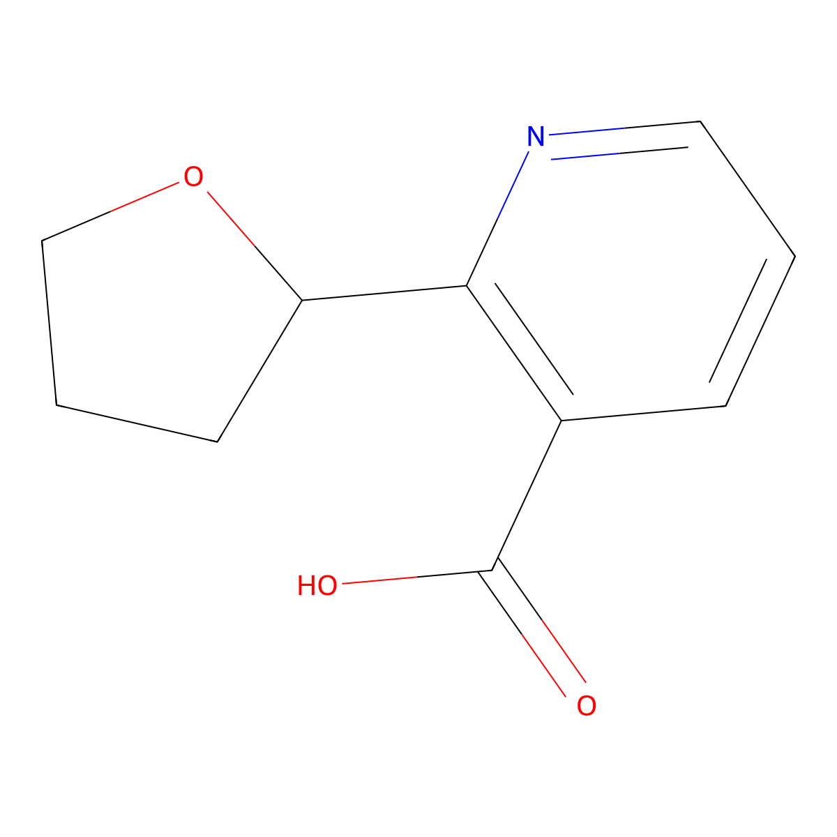 2-(Tetrahydrofuran-2-yl)nicotinic acid molecular structure, CAS 1823549-69-4