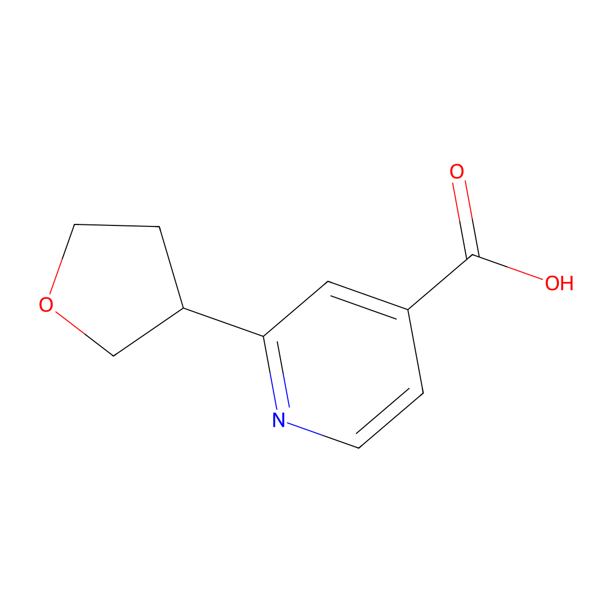 2-(Tetrahydrofuran-3-yl)isonicotinic acid molecular structure, CAS 1823549-74-1