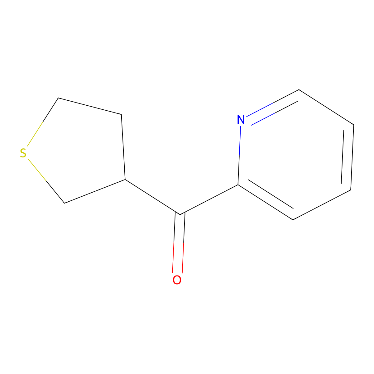 Pyridin-2-yl(tetrahydrothiophen-3-yl)methanone molecular structure, CAS 1823549-79-6