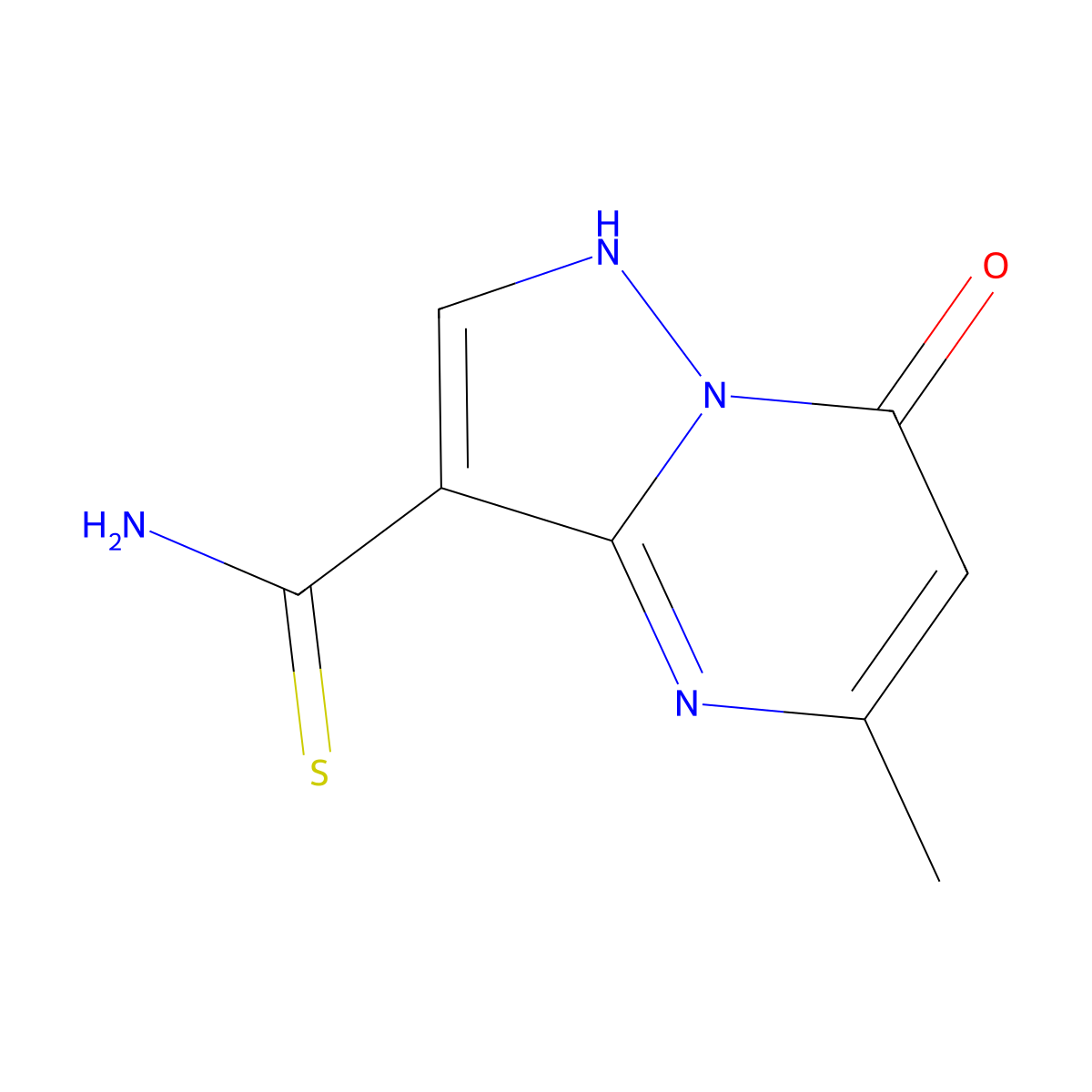 5-Methyl-7-hydroxypyrazolo-[1,5-a]pyrimidine-3-thiocarboxamide molecular structure, CAS 1823549-91-2