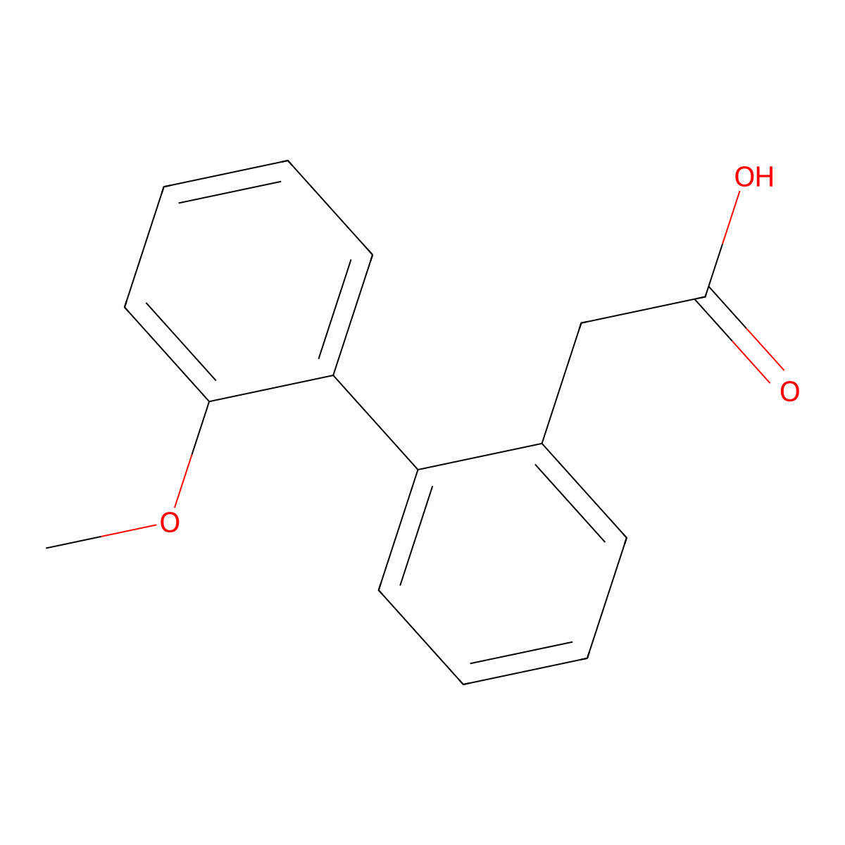 2-[2-(2-methoxyphenyl)phenyl]acetic Acid molecular structure, CAS 182355-39-1