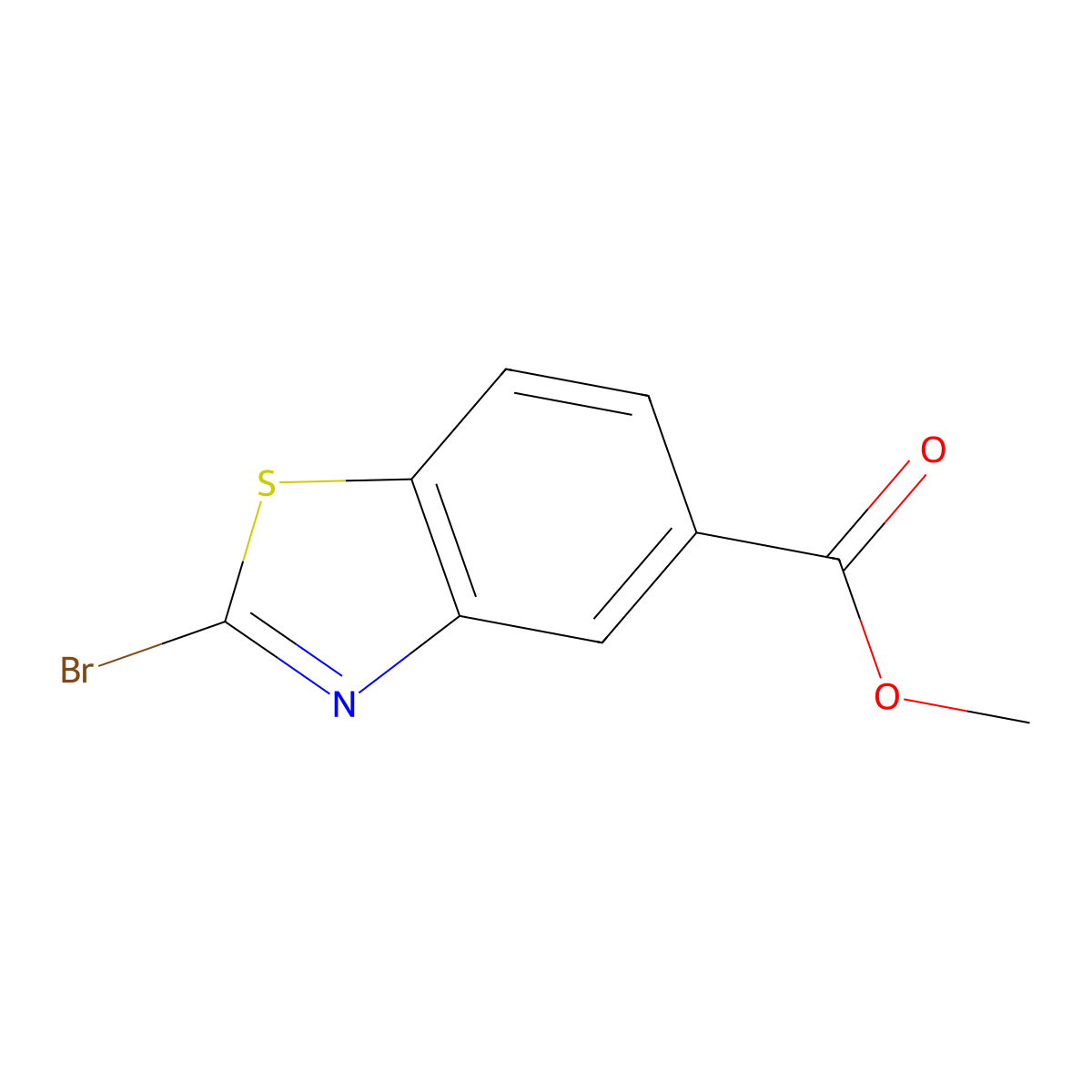 Methyl 2-bromobenzo[d]thiazole-5-carboxylate molecular structure, CAS 1823551-37-6