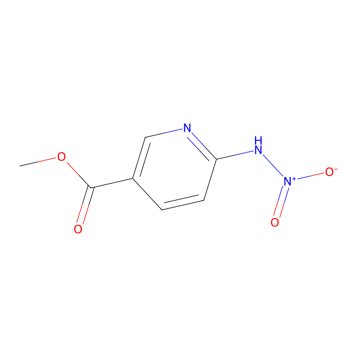 6-(Nitroamino)-3-pyridinecarboxylic acid methyl ester molecular structure, CAS 1823551-55-8