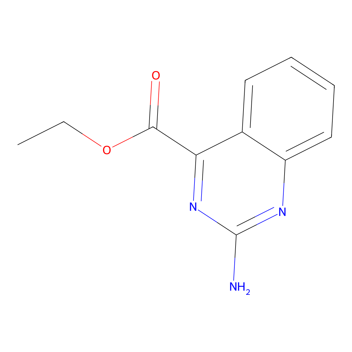 Ethyl 2-aminoquinazoline-4-carboxylate molecular structure, CAS 1823552-65-3