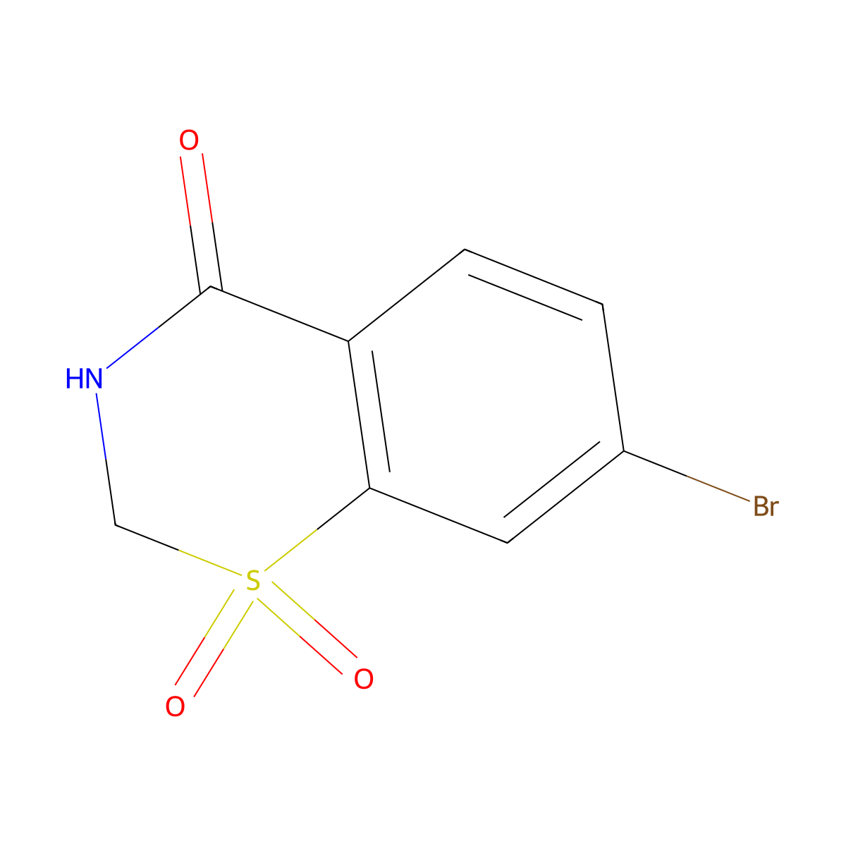 7-Bromo-2,3-dihydro-4H-benzo[e][1,3]thiazin-4-one 1,1-dioxide molecular structure, CAS 1823553-64-5
