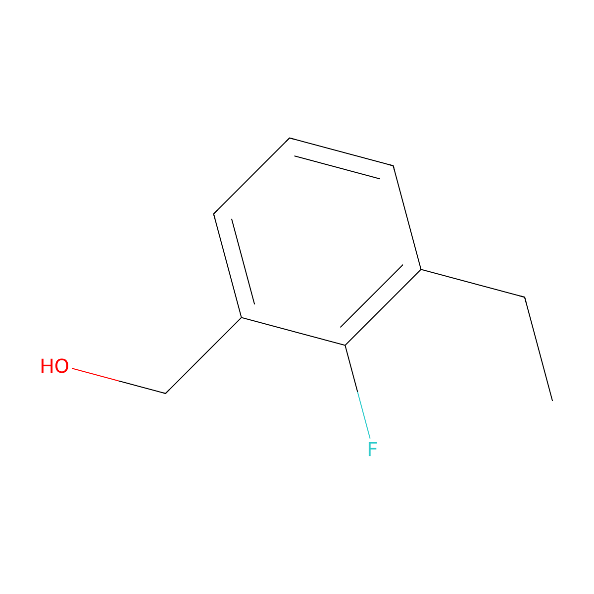 (3-Ethyl-2-fluorophenyl)methanol molecular structure, CAS 1823560-24-2