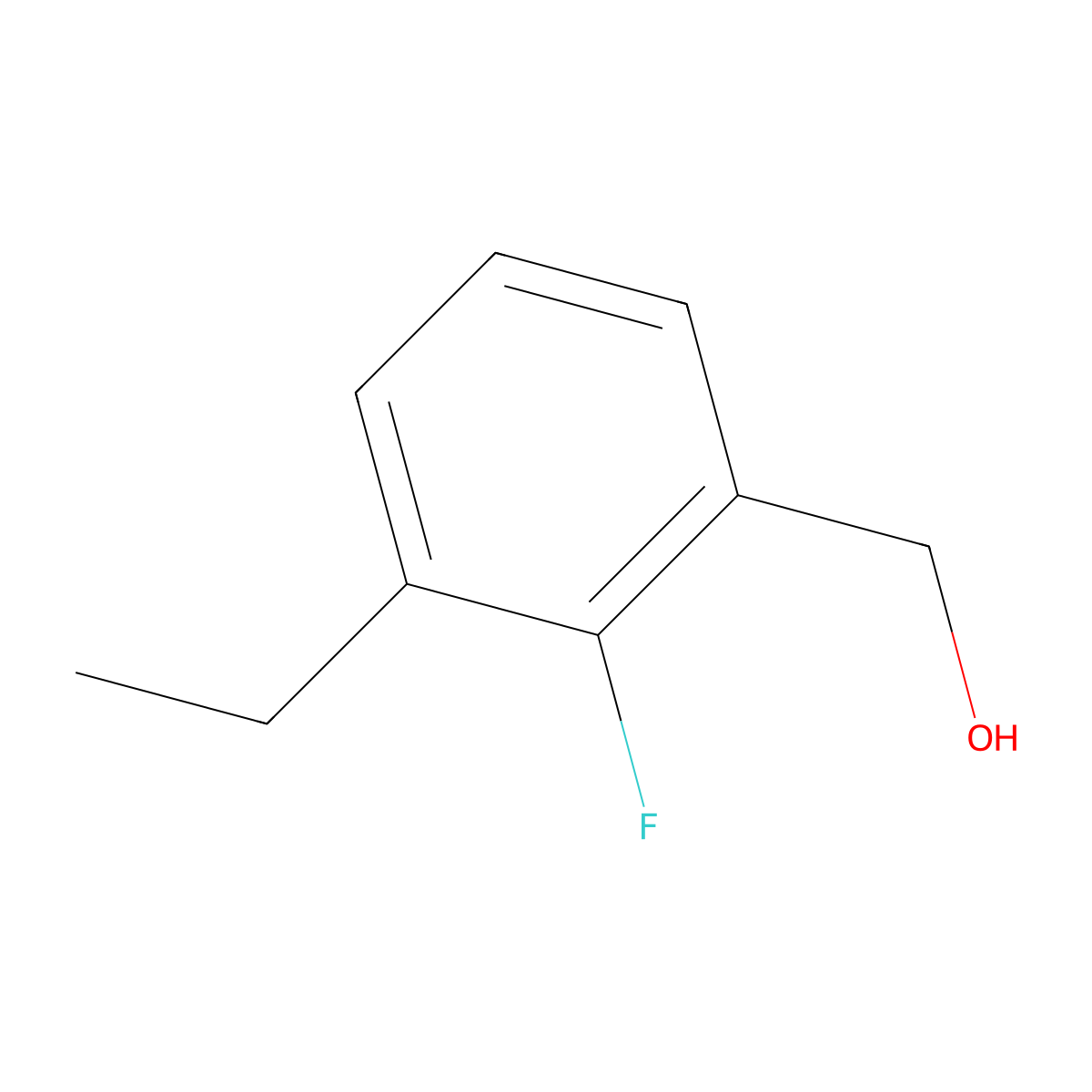 (3-Ethyl-2-fluorophenyl)methanol molecular structure, CAS 1823560-24-2