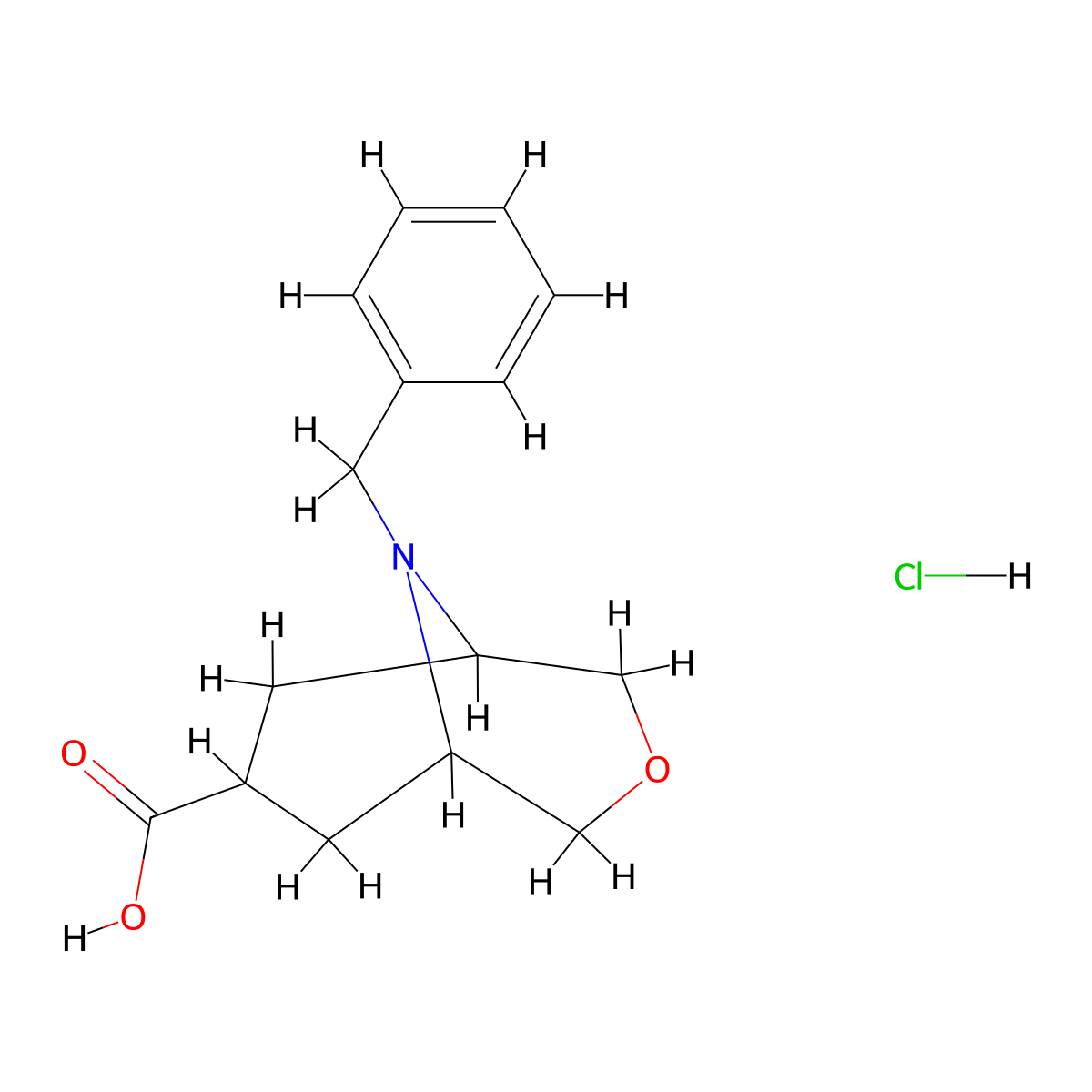 9-Benzyl-3-oxa-9-azabicyclo[3.3.1]nonane-7-carboxylic acid hydrochloride molecular structure, CAS 1823562-03-3