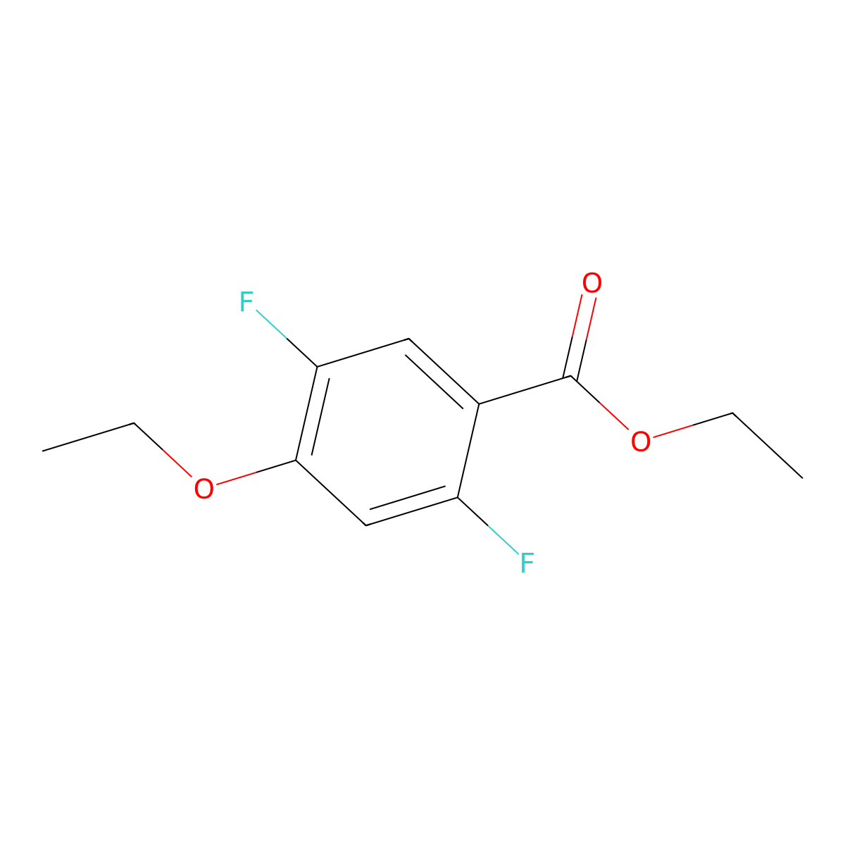 Ethyl 4-ethoxy-2,5-difluorobenzoate molecular structure, CAS 1823562-23-7