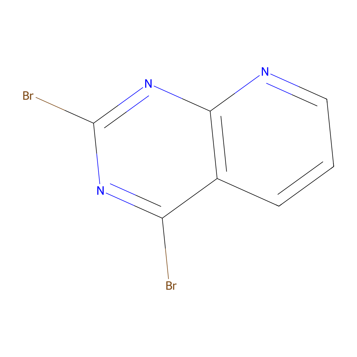 2,4-Dibromopyrido[2,3-d]pyrimidine molecular structure, CAS 1823562-48-6