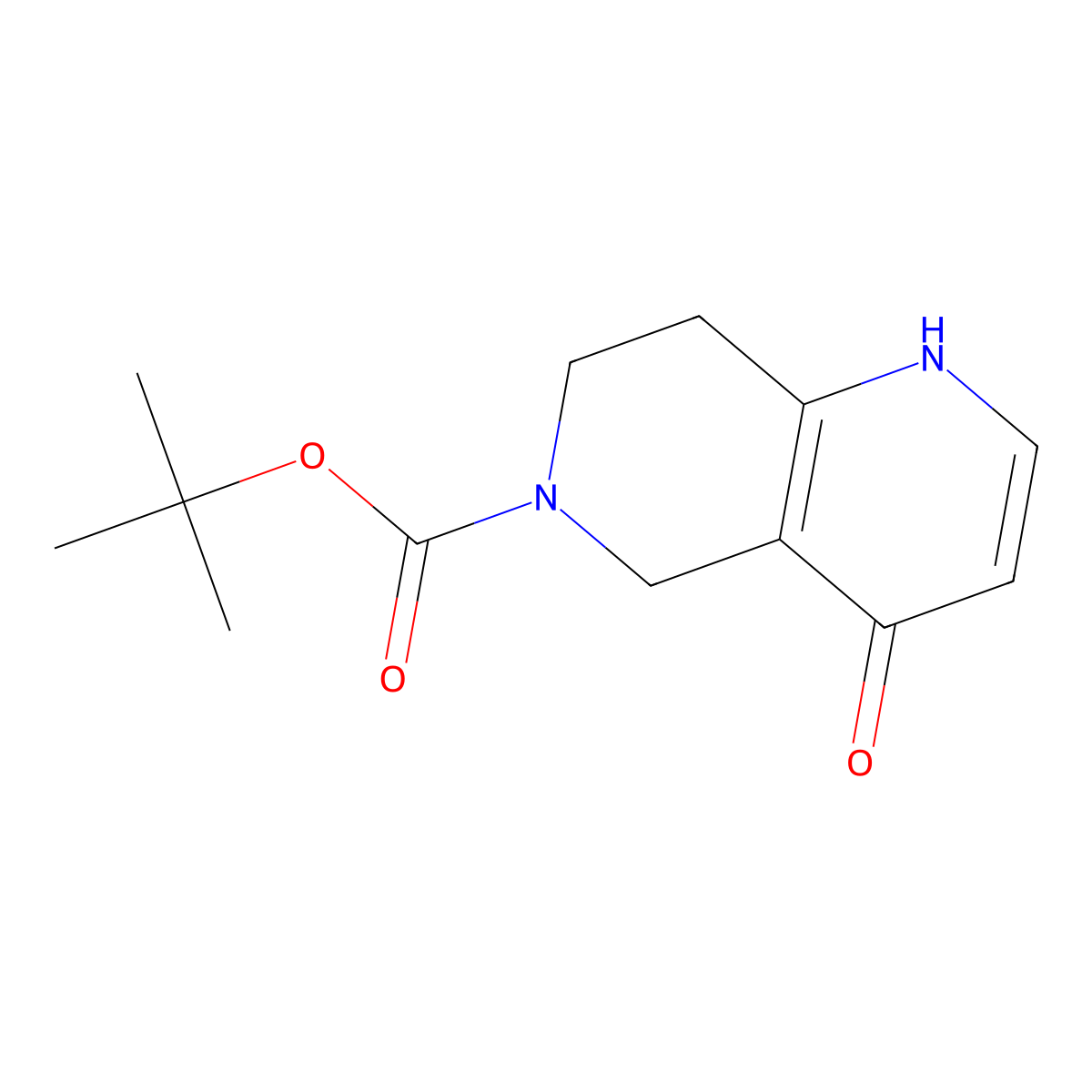 tert-Butyl 4-hydroxy-7,8-dihydro-1,6-naphthyridine-6(5H)-carboxylate molecular structure, CAS 1823566-38-6