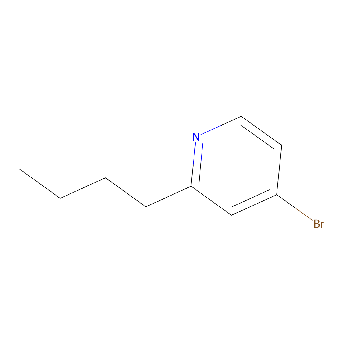 4-Bromo-2-butylpyridine molecular structure, CAS 1823567-27-6
