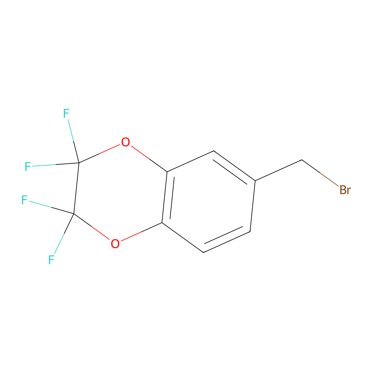 6-(Bromomethyl)-2,2,3,3-tetrafluoro-1,4-benzodioxane molecular structure, CAS 1823569-26-1