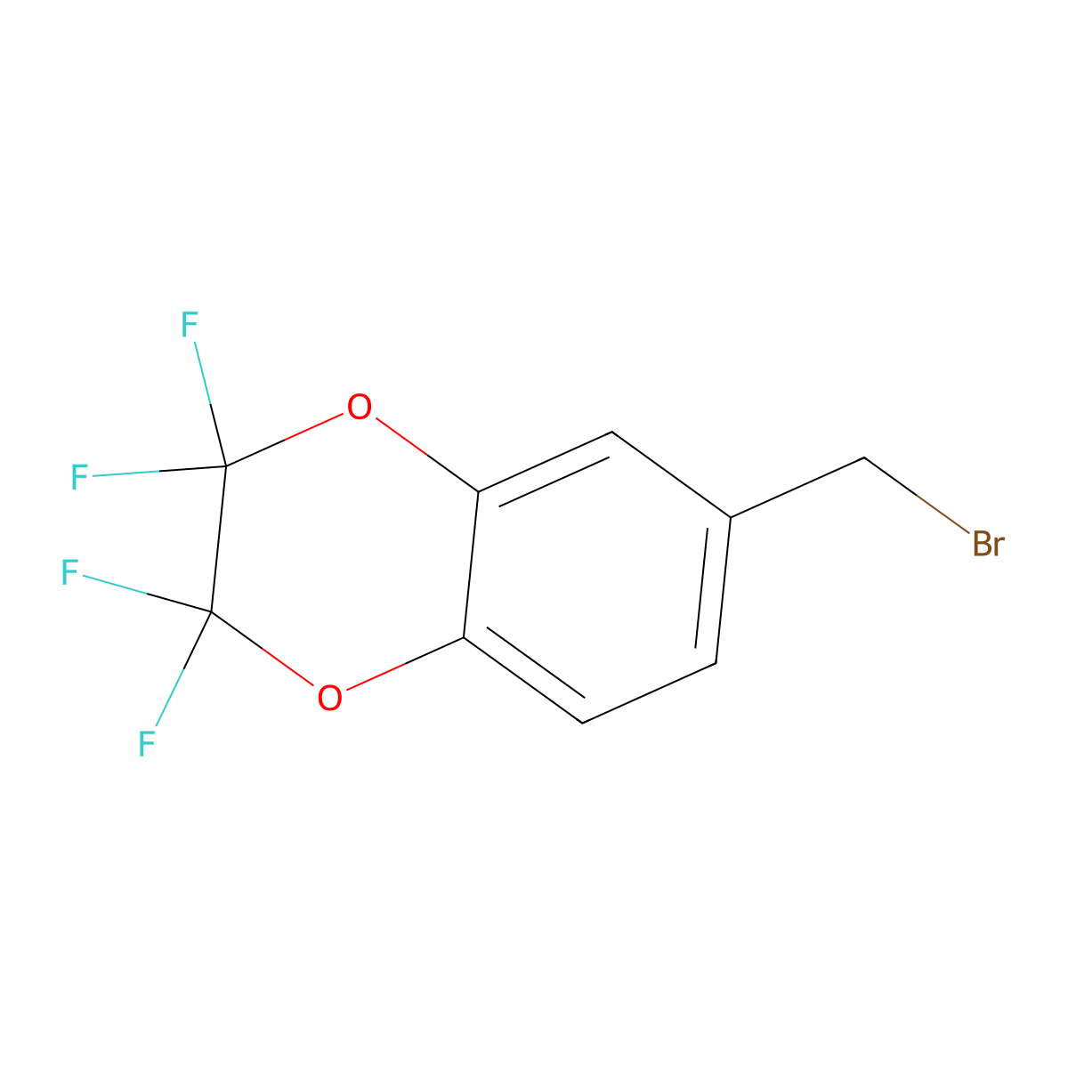 6-(Bromomethyl)-2,2,3,3-tetrafluoro-1,4-benzodioxane molecular structure, CAS 1823569-26-1