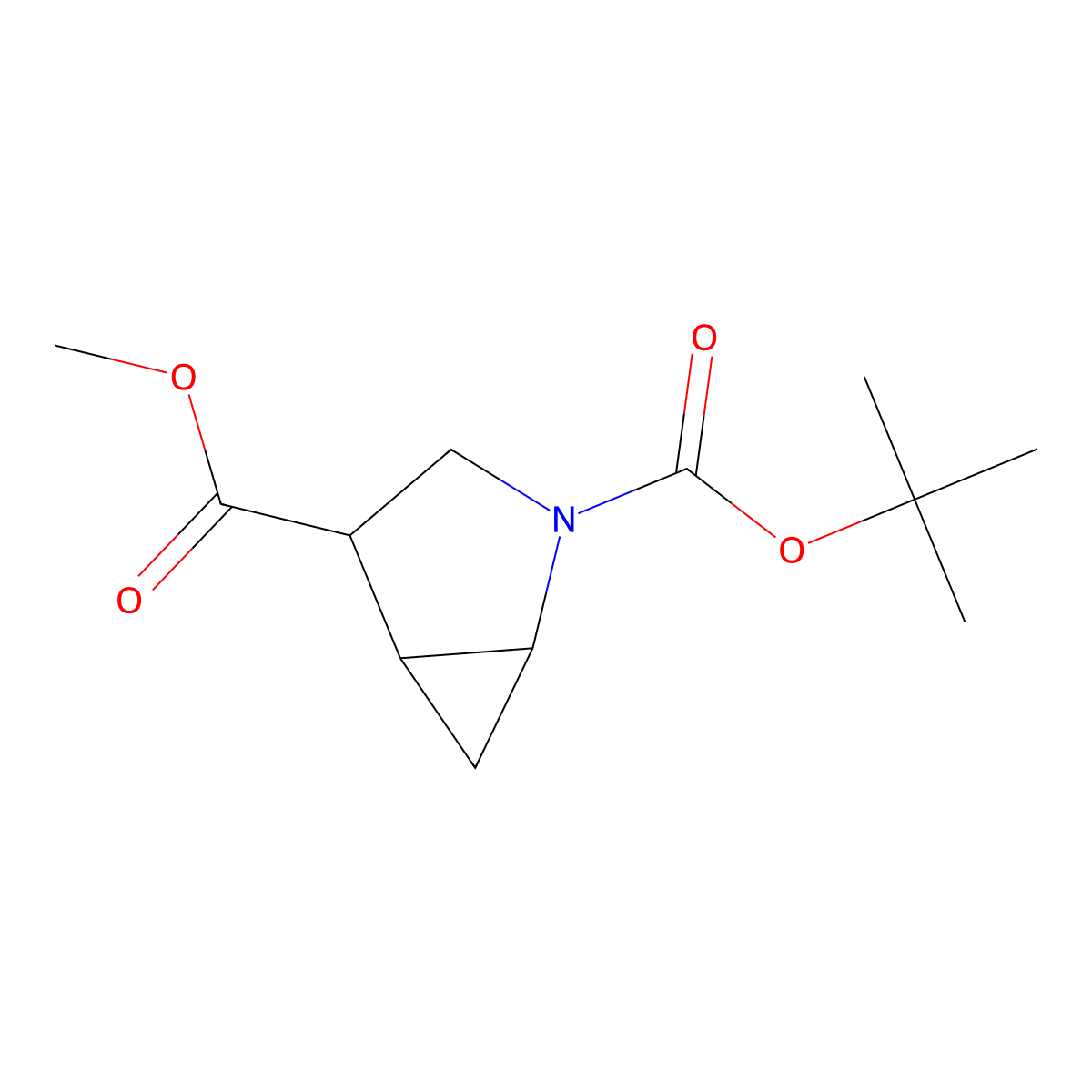 2-tert-Butyl 4-methyl 2-azabicyclo[3.1.0]hexane-2,4-dicarboxylate molecular structure, CAS 1823580-07-9